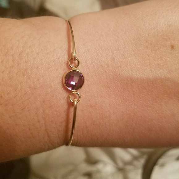 Gold Filled Bangle w/ CZ - Picture 3 of 8